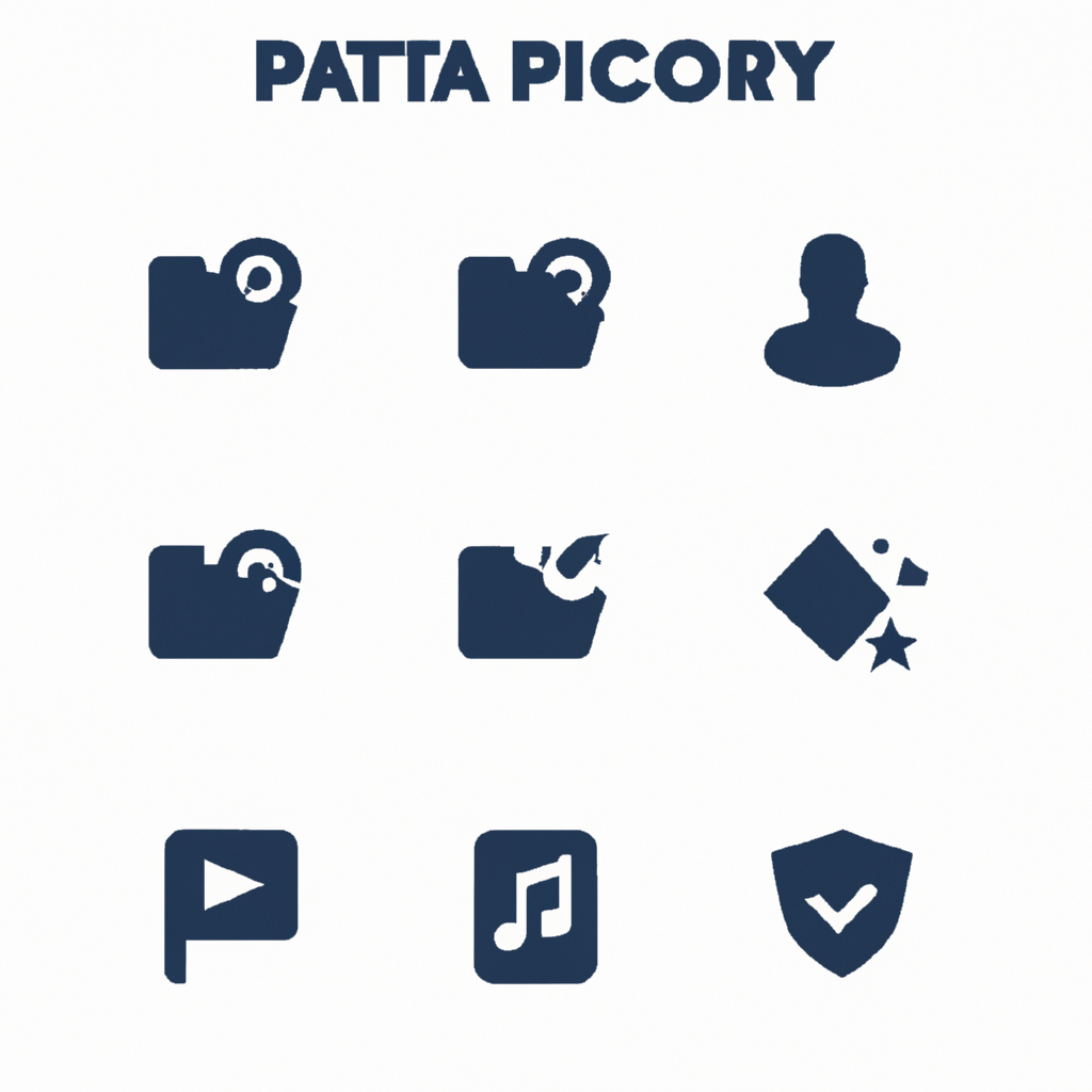 Conjunto de íconos sobre privacidad y datos, estilo vectorial minimalista